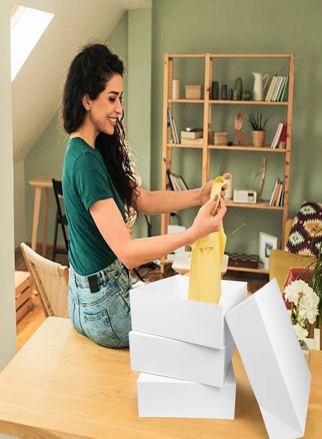 KEEPARTY 8 PCS Square White Gift Boxes with Lids Sizes 9 x 9 x 2.75 Inches for Birthdays Weddings Christmas Graduations Baby Showers and All Holidays - Image 5